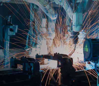 welding in a metal industry